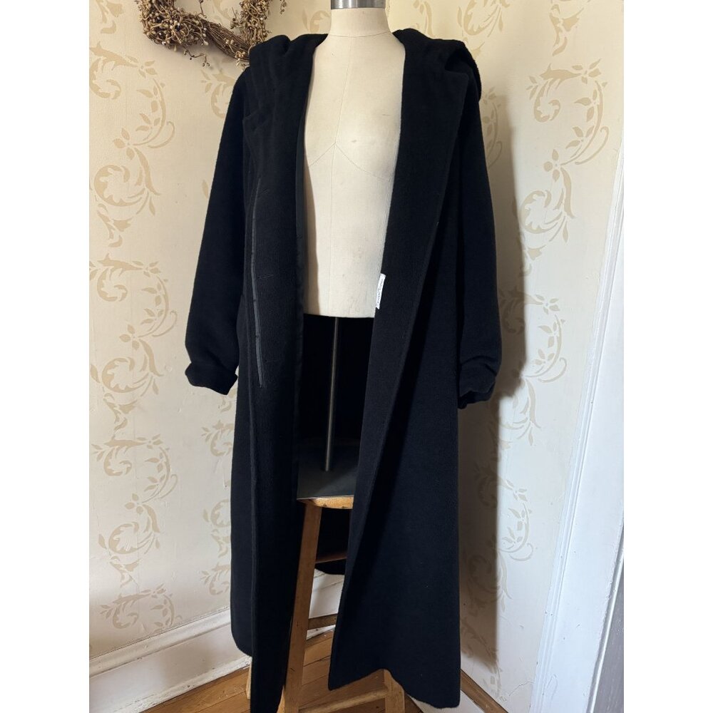 Ladies Size 10 Italy Cinzia Rocca Baby Alpaca Maxi Hoodie Beautiful Coat